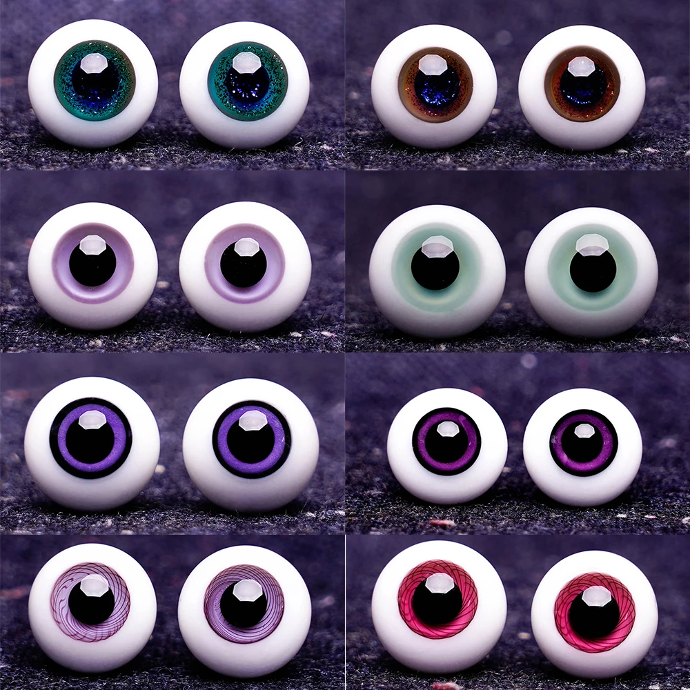 

OB11 BJD Doll Eyes Craft Glass Eyeball 6mm 8mm 10mm 14mm BJD Accessories Doll Toys Accessories Shining Press Round Dolls Eyes