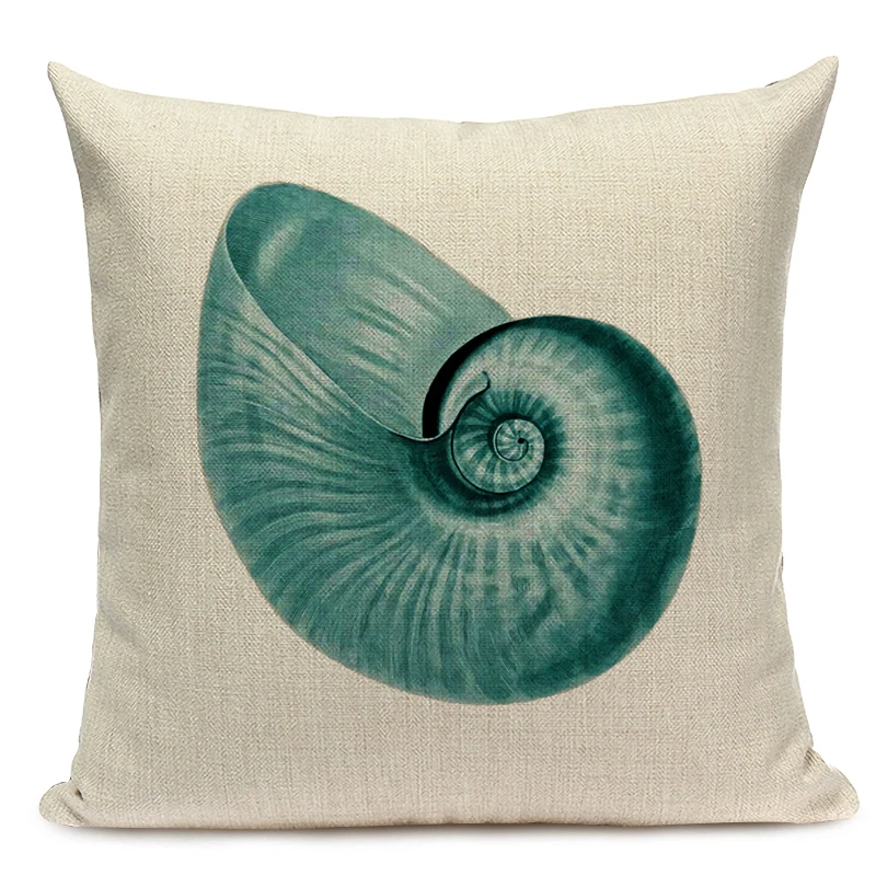 Decorative Cotton Retro Painting marine decoration Pillow Covers 45Cmx45Cm Square Replacement Printed Cushions Pillow Case
