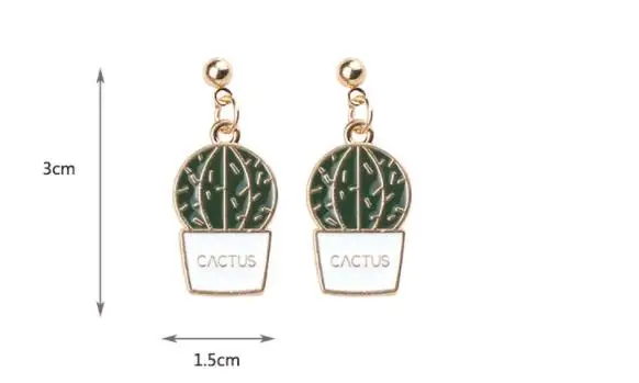 Корейские Металлические серьги простые забавные сделай сам с растениями и