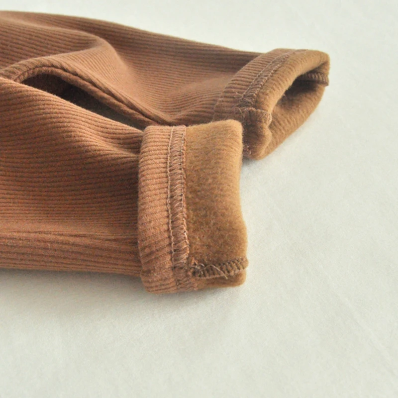 Осенне-зимние штаны для маленьких девочек Теплые бархатные с высокой талией