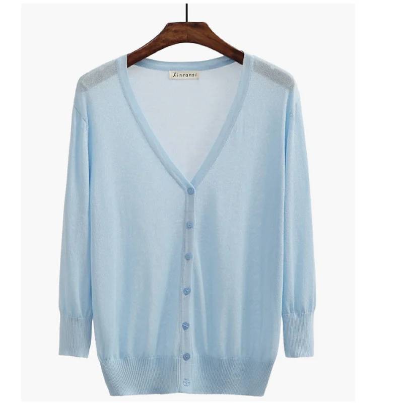 Свитер тонкий для кондиционера трикотажные женские топы размера плюс 5XL 4XL