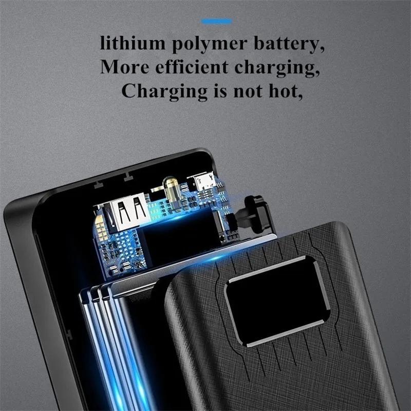power bank 50000mah portable charger led typ c external battery power bank pd two way fast charging poverbank for android phones free global shipping