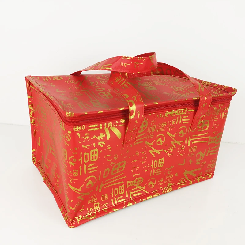 Китайские Красные Изолированные сумки кулеры для пикника пиццы Ланч бокс