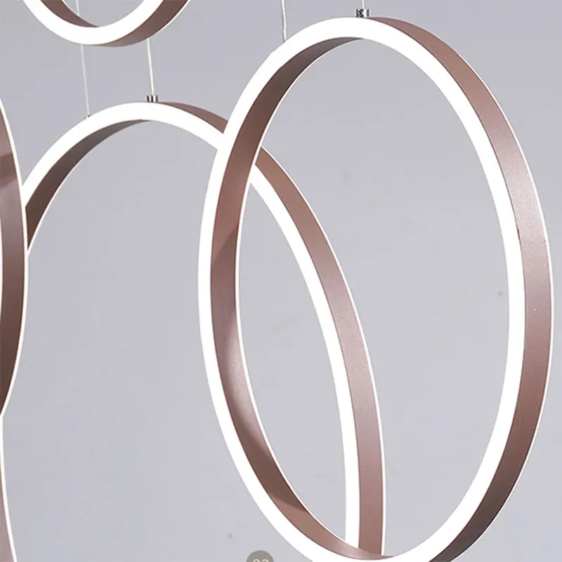 Современная светодиодная Люстра для гостиной столовой кухни кофейного круга