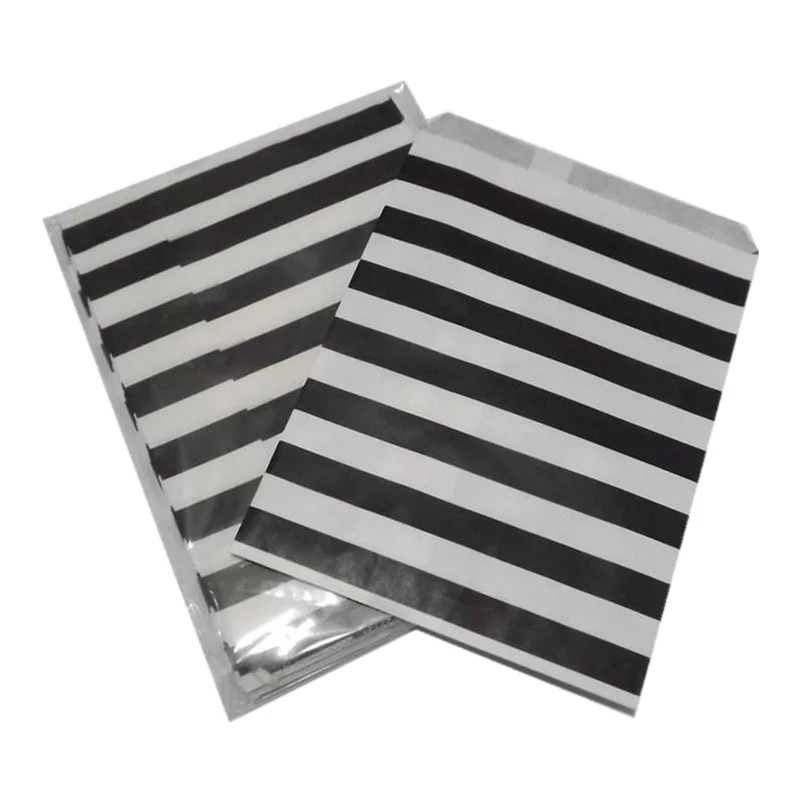 

Пакеты бумажные в горизонтальную полоску для леденцов и вечеринок, 25 шт.