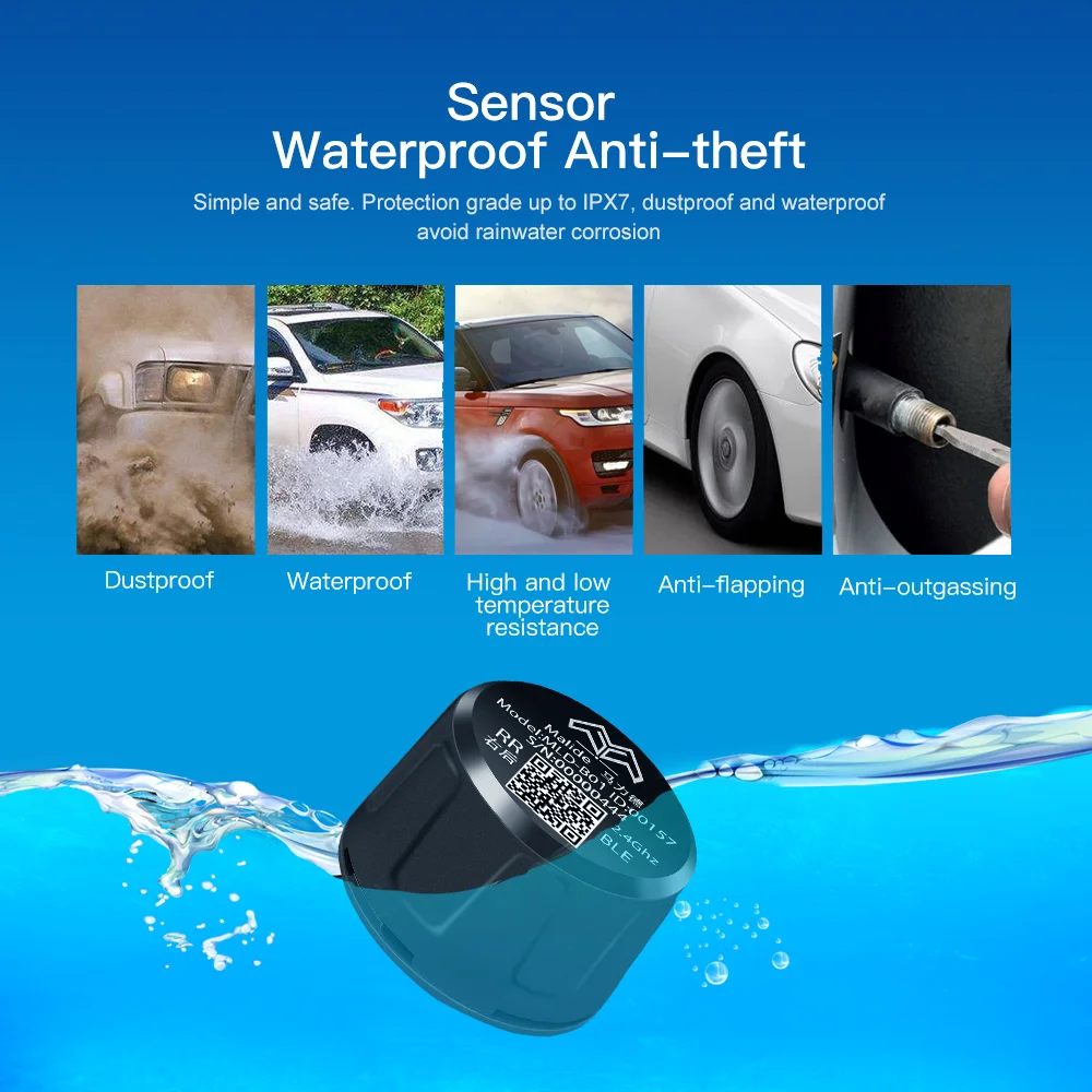Автомобильная TPMS система контроля давления в шинах Bluetooth беспроводной монитор
