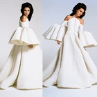 Платье вечернее с открытыми плечами и длинным рукавом, ТРАПЕЦИЕВИДНОЕ