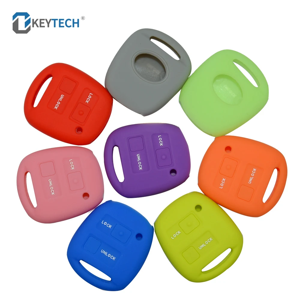 Защитный чехол для автомобильных ключей мягкий силиконовый с 2 кнопками Toyota Camry