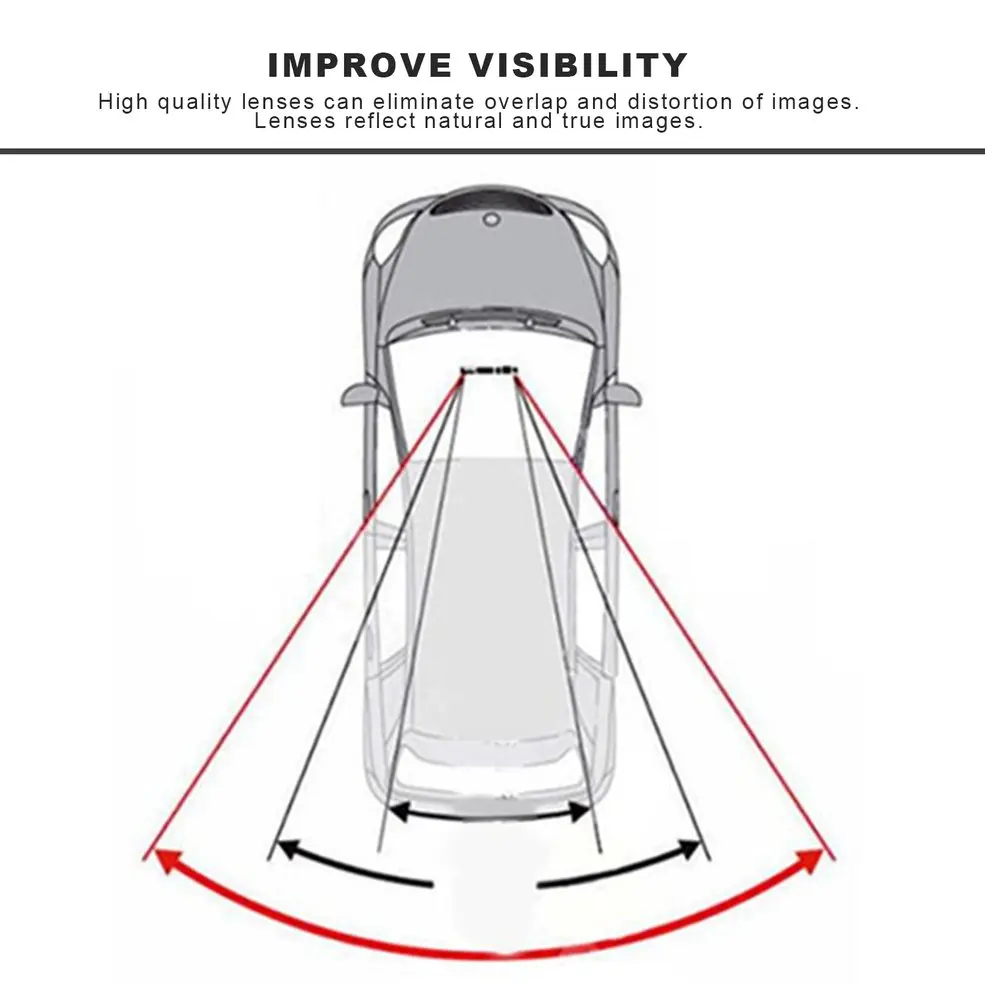 Универсальное автомобильное зеркало заднего вида широкоугольное для салона