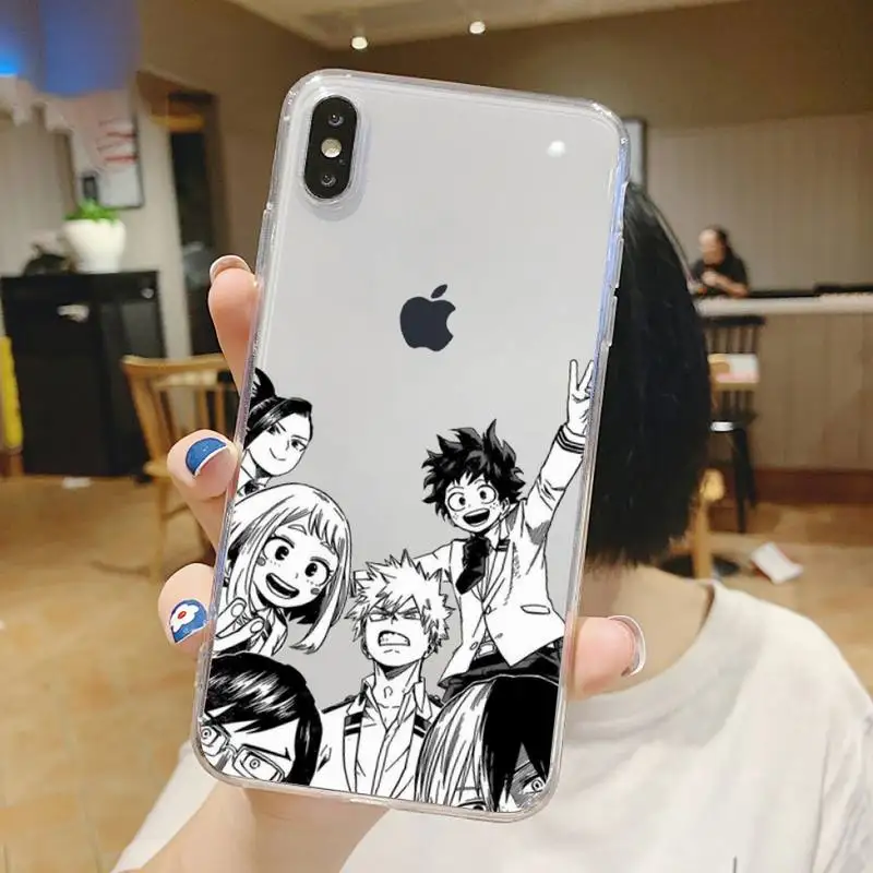 

my hero academia anime cool Phone Case Transparent soft For iphone 5 6 7 8 11 12 s c se plus mini x xs xr pro max shell