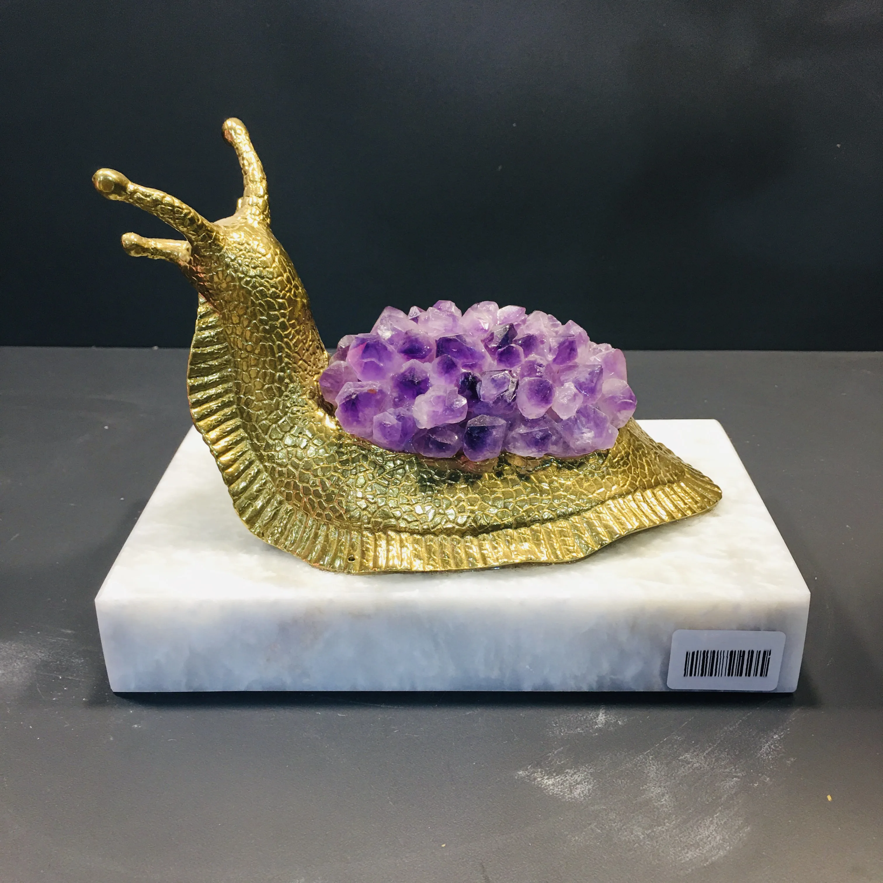 

Европейская декоративная Хрустальная статуя в виде улитки, домашнее украшение для гостиной, художественный процесс литья, медная Хрусталь...