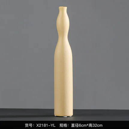 

Creative Decorative Ceramic Vases Minimalist High Quality Art Vase Modern Style Living Room Jarrones Room Decoration EJ50FV