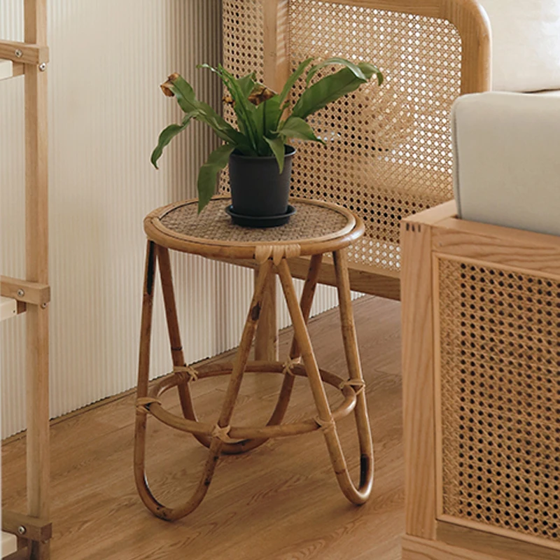 Журнальный столик для балкона Ротанговые маленькие боковые столы ручной работы