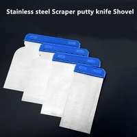 4pcslot stainless steel scraper putty knife wall plastering cleaning blade shovel hand construction tools