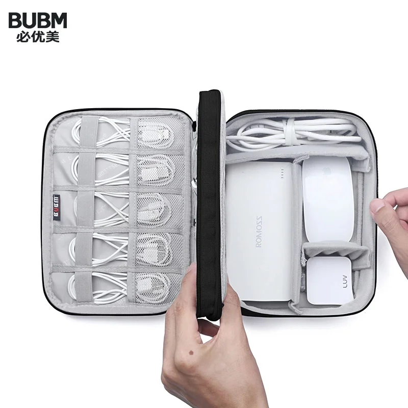 

BUBM Electronics Organizer Travel Gadget Accessories Storage Bag for USB Cables, Chargers, Hard Disk,Power Bank, SD Card