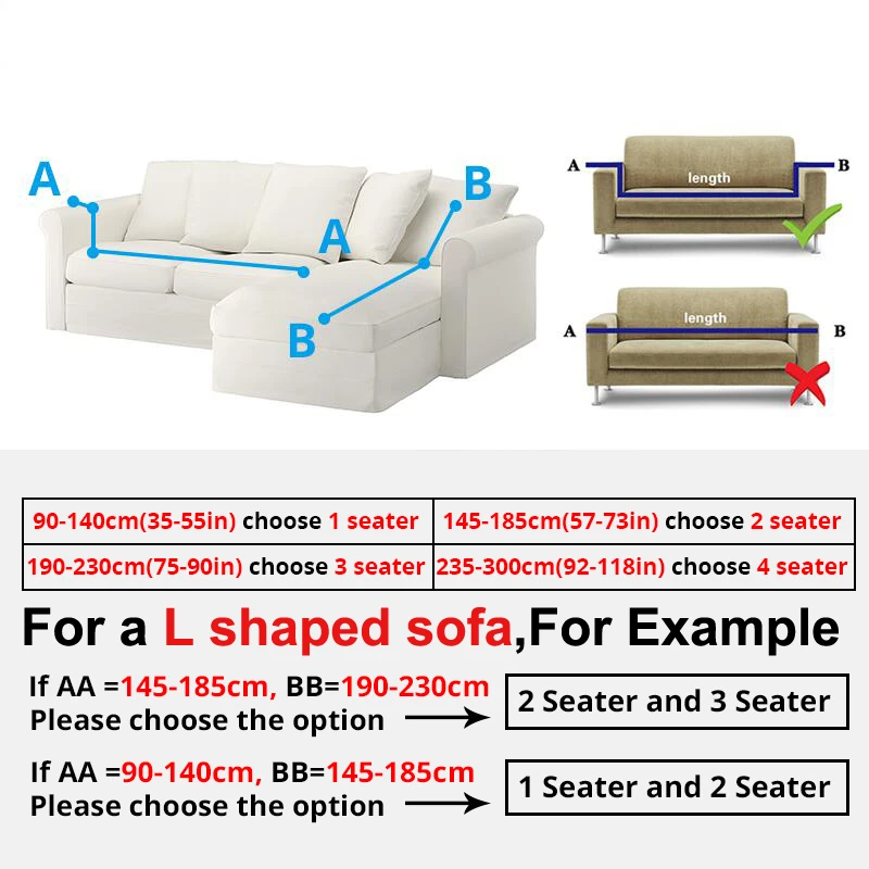 

Four Season Geometric Elastic Sofa Cover Plaid Corner Shape Stretch Sectional Sofa Slipcover for Pets One Two Three Four Seat