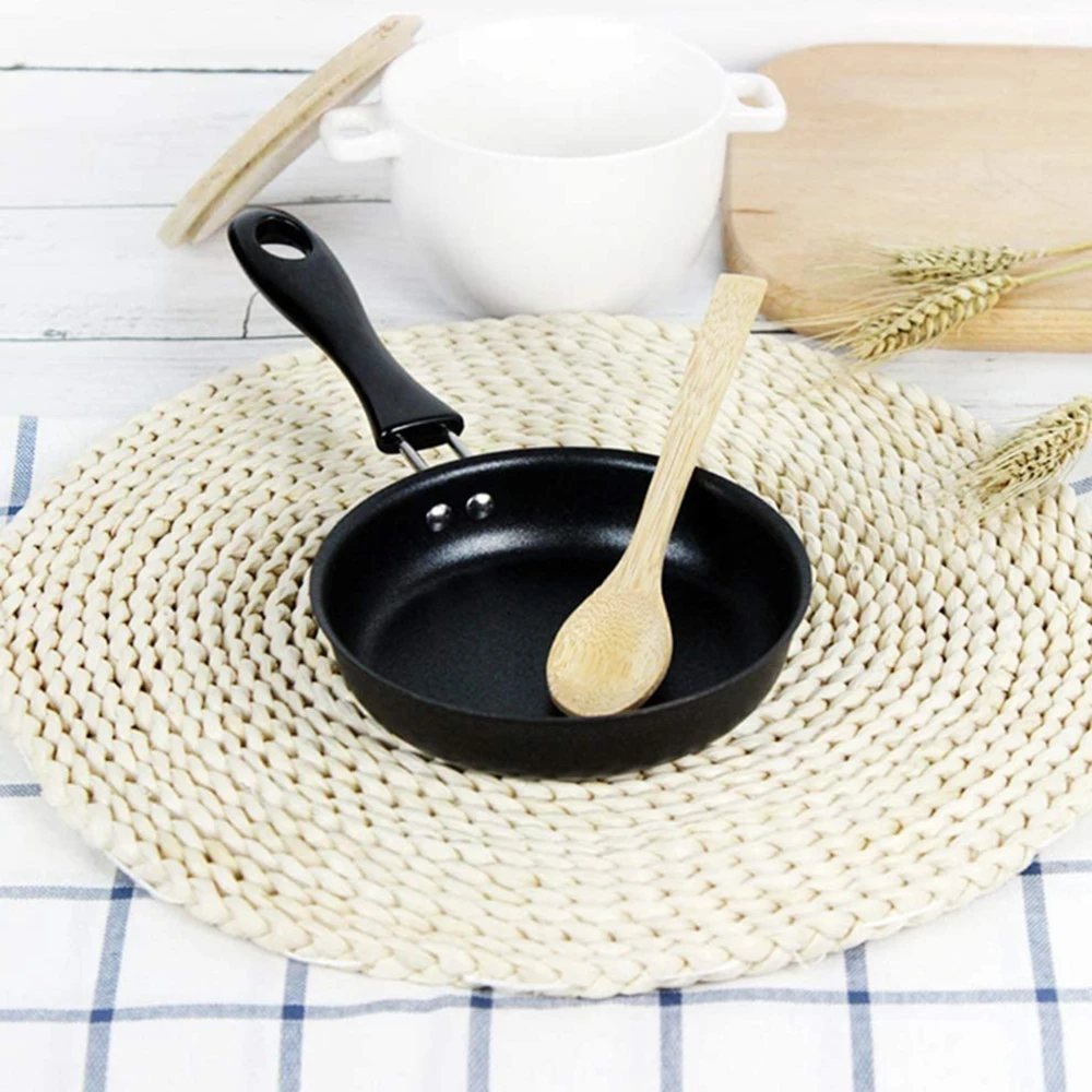 

12cm Mini Portable Egg Pot Frying Non Stick Long Handle Anti-scratch Coating Pan Kitchen Accessories Cooking Pans