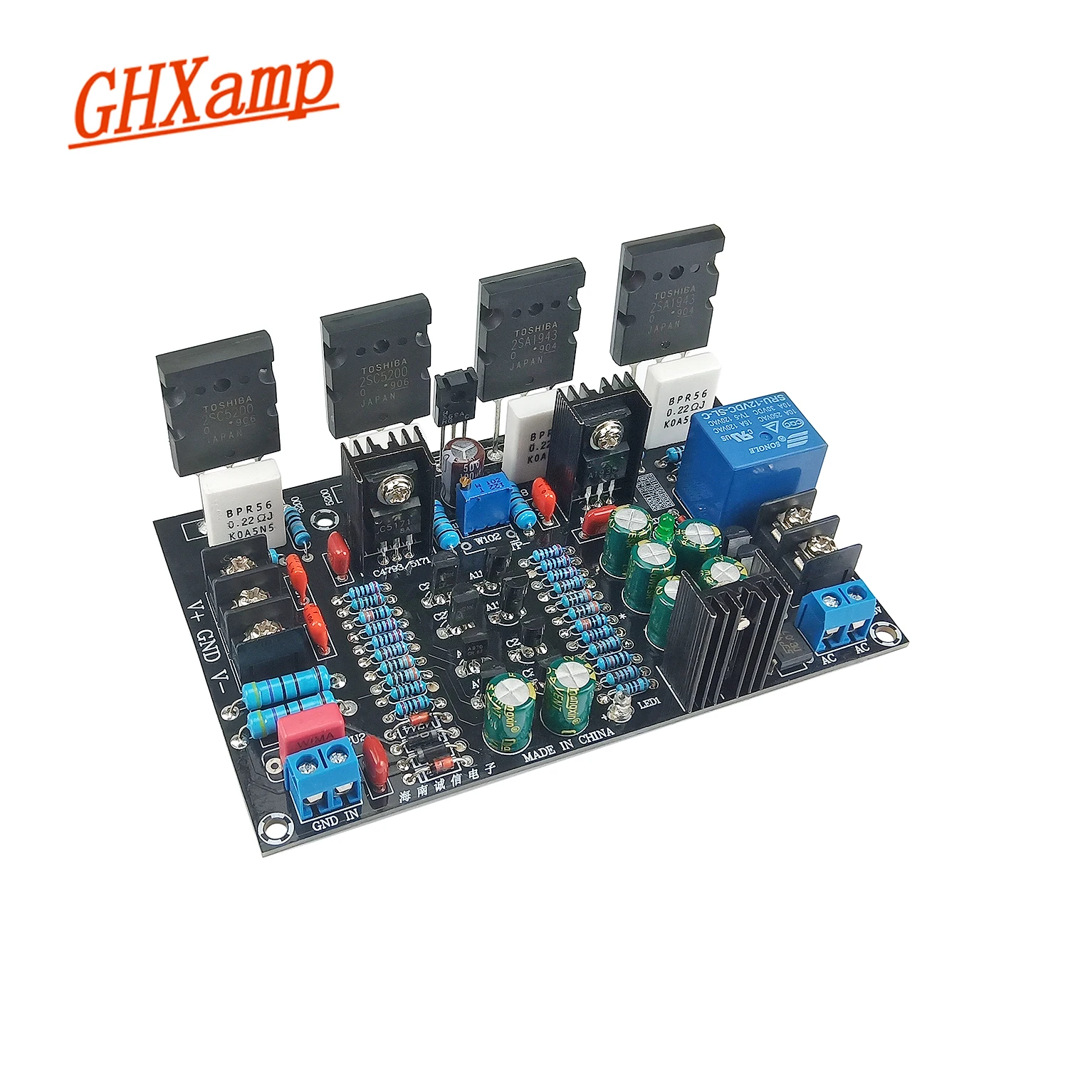 GHXAMP 200 Вт моно усилитель мощности плата 2saeas + 2SC5200 транзисторы аудио с защитой
