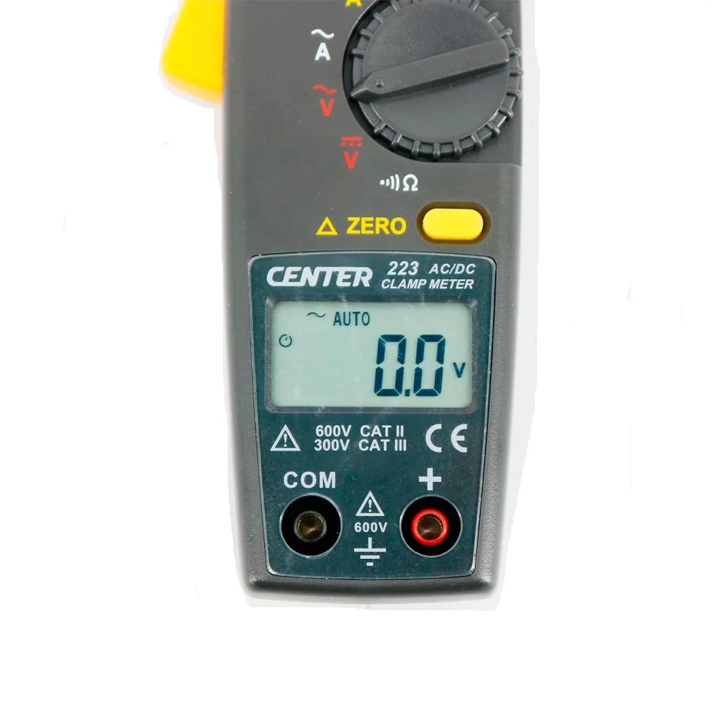 CENTER-223 AC/DC Clamp Meter (небольшой размер высокое разрешение) с функцией напряжения и