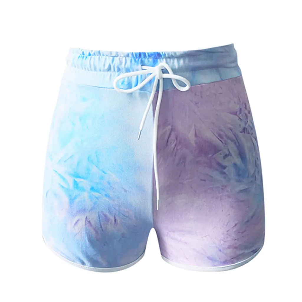 Шорты женские спортивные с завышенной талией пикантные принтом для подтяжки