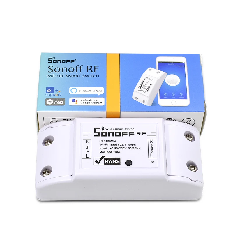 433MHz wifi switch Sonoff Интеллектуальный WiFi беспроводной умный DIY таймер включения/выключения 433 МГц RF для MQTT COAP Android IOS Ewelink приложение домашняя Автоматизация - Комплект: 433MHz wifi switch