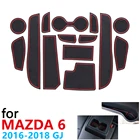 Противоскользящий резиновый коврик для подставки под чашку для Mazda 6 facelift GL GJ MK3 Atenza Sedan Wagon 2016  2018 наклейки аксессуары