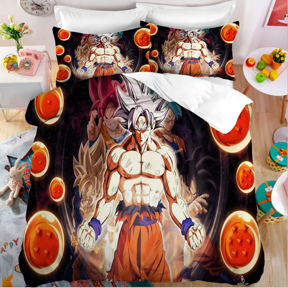 Комплект постельного белья из 2/3 предметов с аниме Драконий жемчуг мультяшным