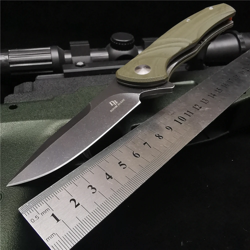 

100% D2 Folding Knife, High-quality Military Tactical Knife, Multi-function Hunting Knife, Ball Bearing Quick Opening
