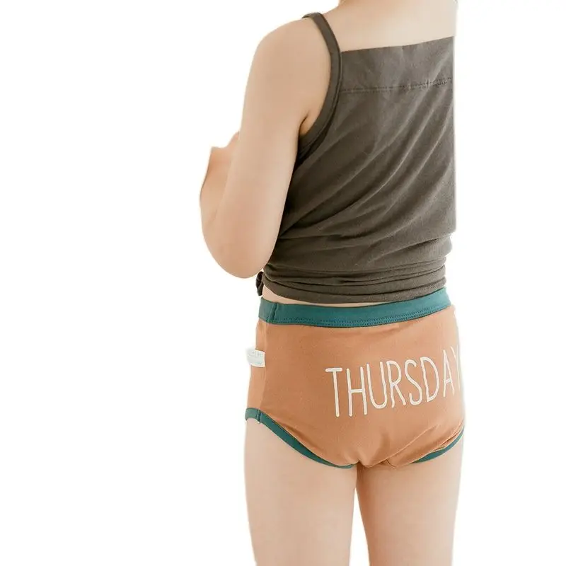 

5pcs Boys Children Panties girls combed Cotton soft briefs Week letters Shorts toddle Panties Kids Sweet Underwear For 3-8t Baby