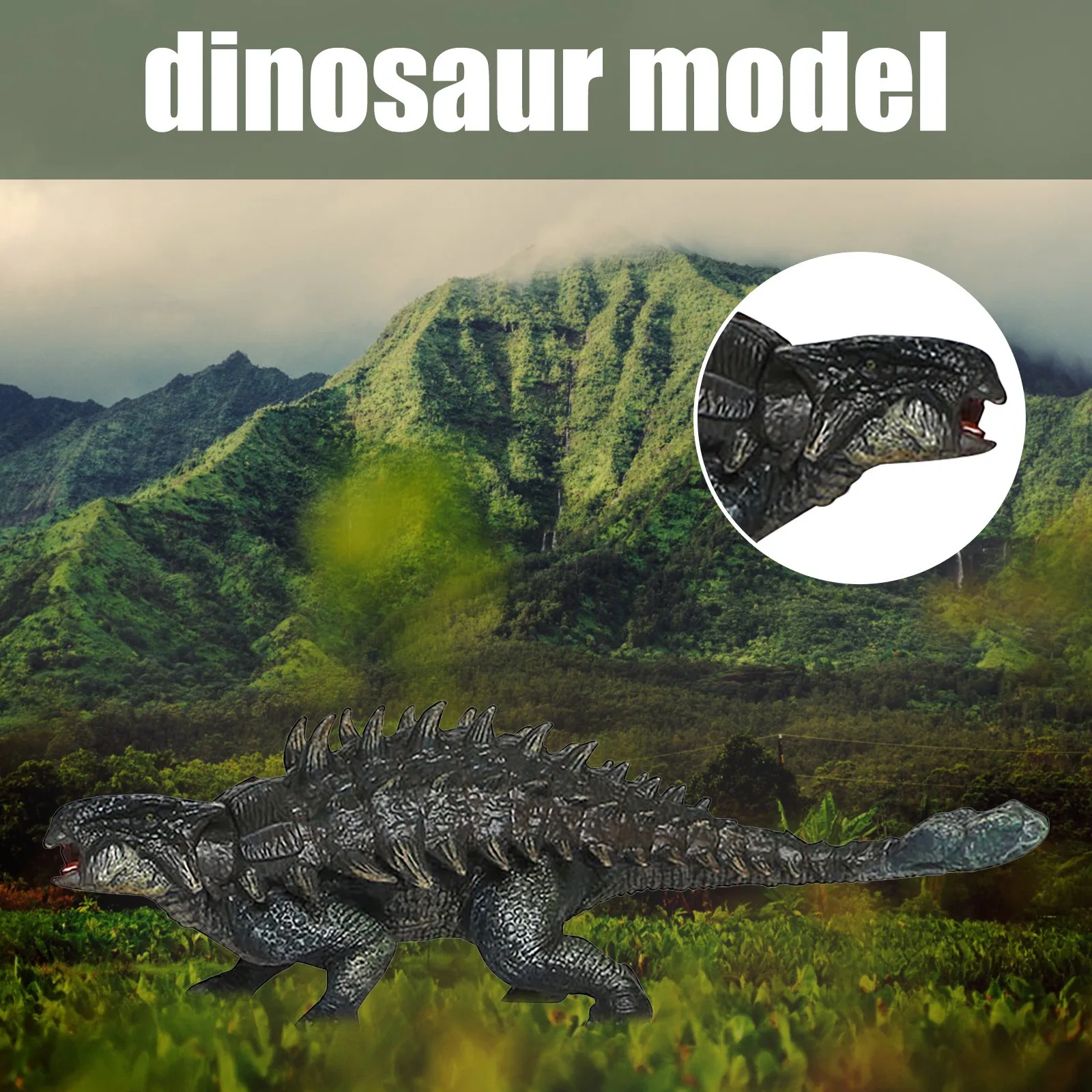 

Creative Novelty Toy Realistic Dinosaur Model Lifelike Ankylosaurus Dinosaurs Figure Playset Model For Children Gift 2021