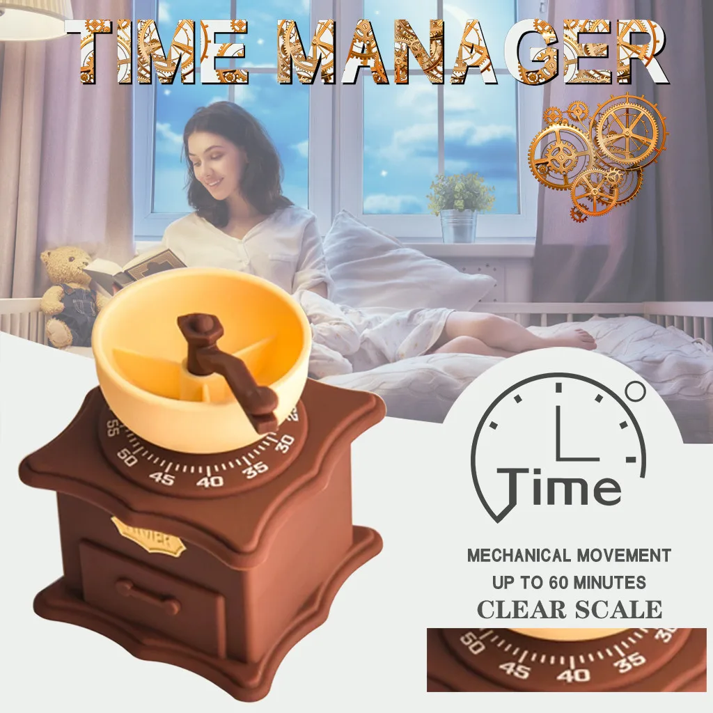 2020 Творческий Винтаж Кухня механический таймер 60 минут Пособия по кулинарии с