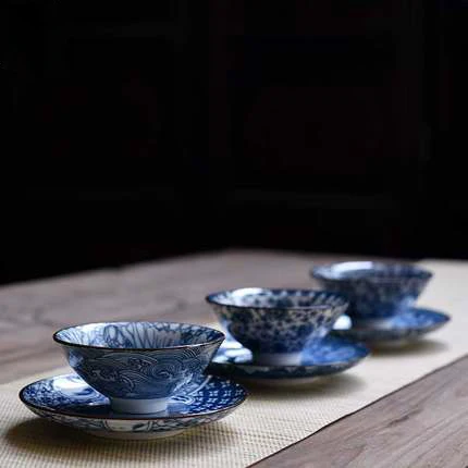 1 шт.! WIZAMONY Буе и белый китайский фарфор чайная чаша чашка чайный набор