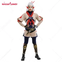 impa traditional folk bronzing bodysuit and fake two pattern pants cosplay costume outfits with hair accessories and leg armors