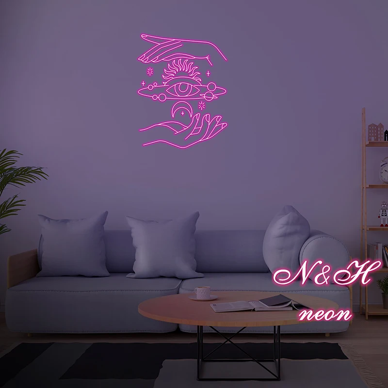Astrolocy Neon Sign, Custom Neon Sign, Hand Crafted Wall Hangings, Home Decor Wall decor, Housewarmin Flower by Takashi Murakami