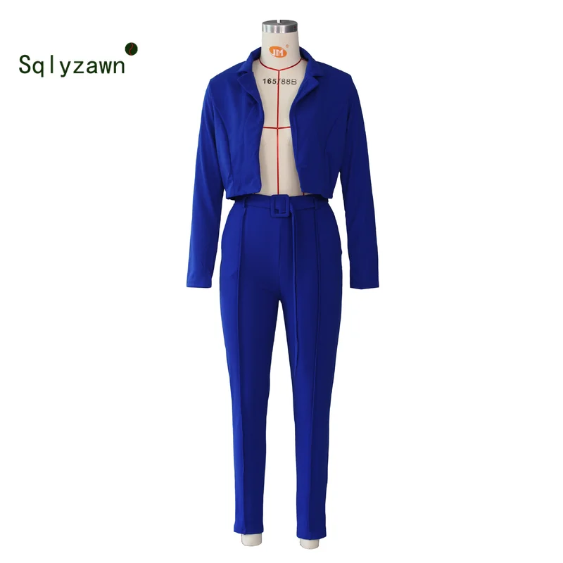 Уличный женский короткий Блейзер комплект из 2 предметов осенние женские