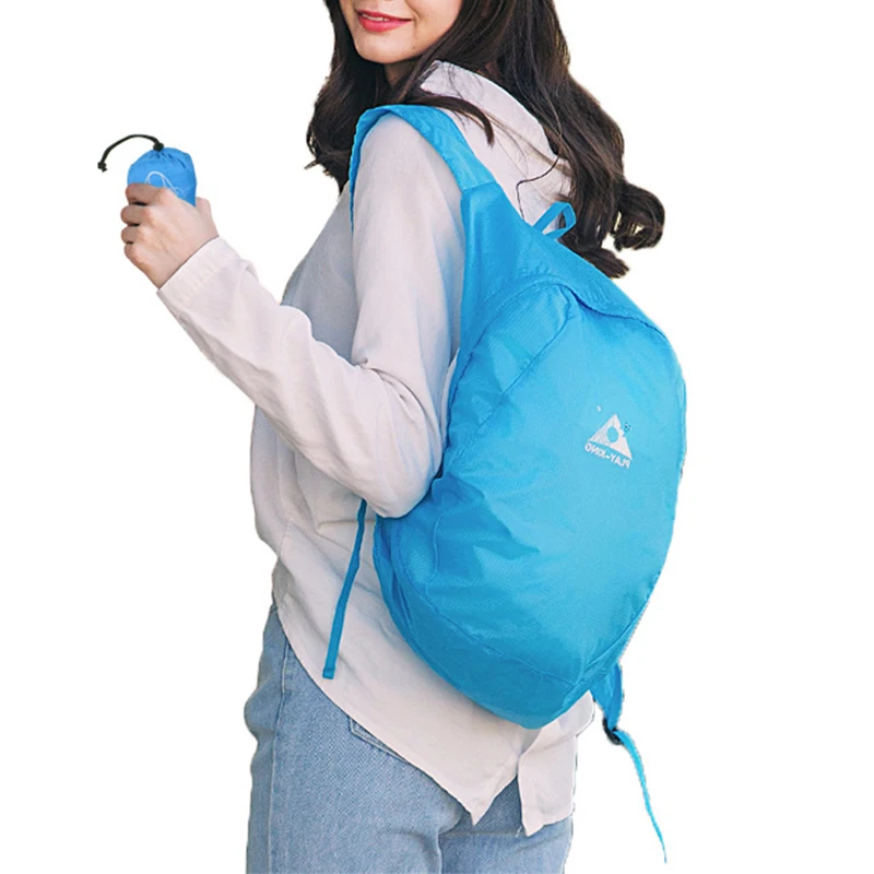 

20L Durable Nylon Folding Backpack Unisex Lightweight Outdoor Travel Hiking Backpack Portable Camping Daypack Outdoor tool