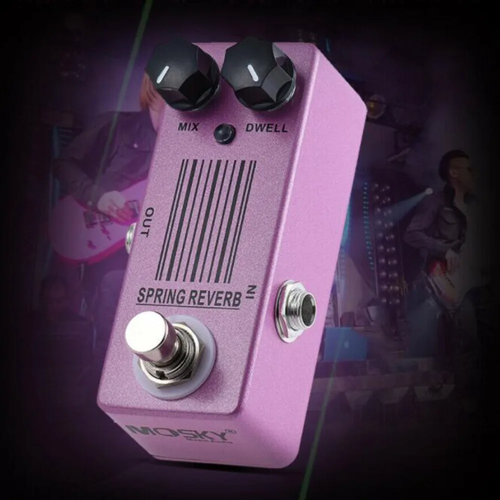 

MOSKY Mini Guitar Effect Pedal Bottomless Depth Spring Reverb Sound MIX DWELL True Bypass Guitar Parts & Accessories