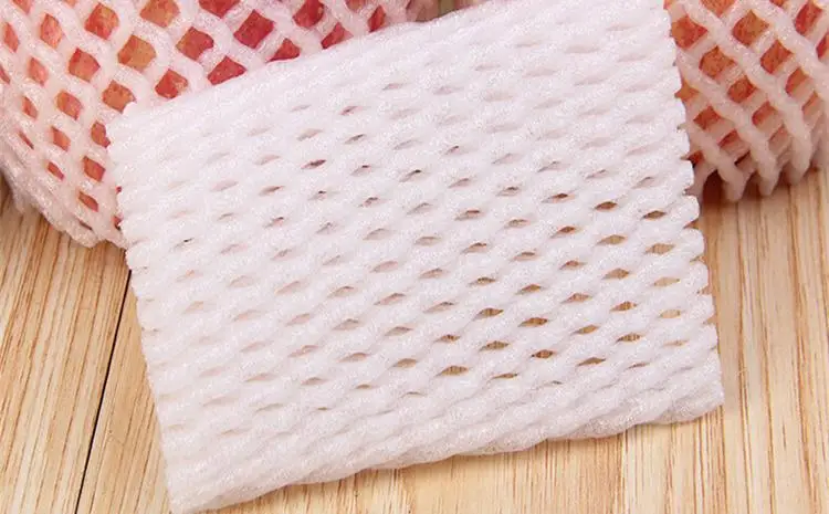 Бесплатная доставка пенопласт для фруктов белый EPE сетчатый рукав плотная