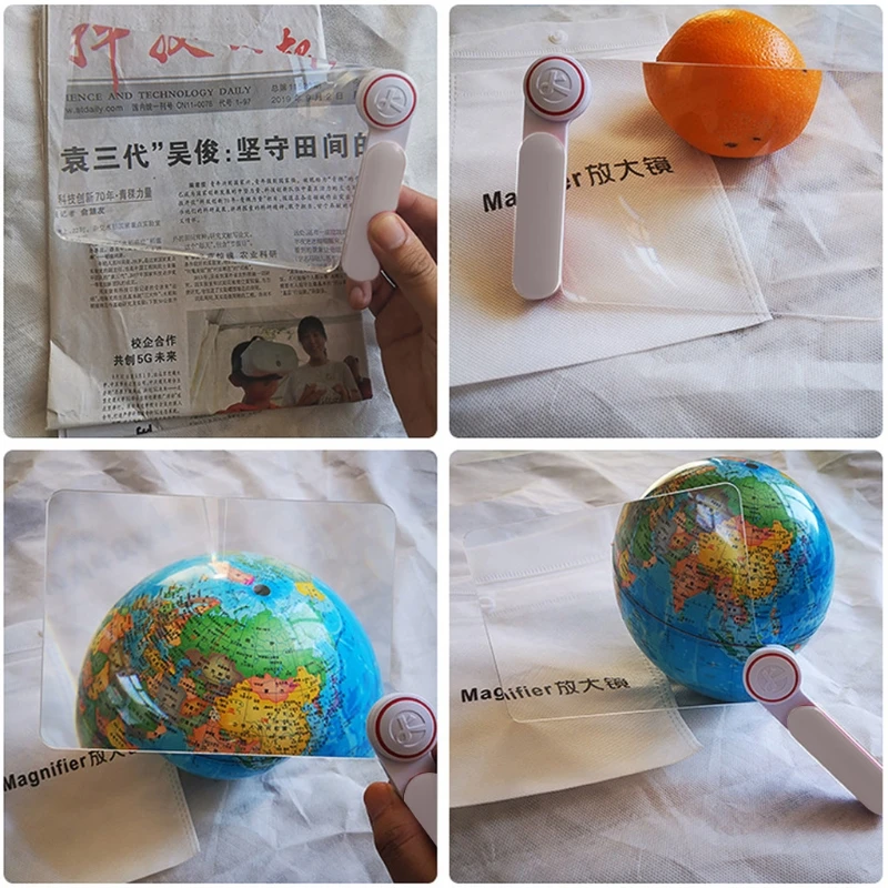 Портативная бескаркасная Оптическая лупа портативное легкое прямоугольное