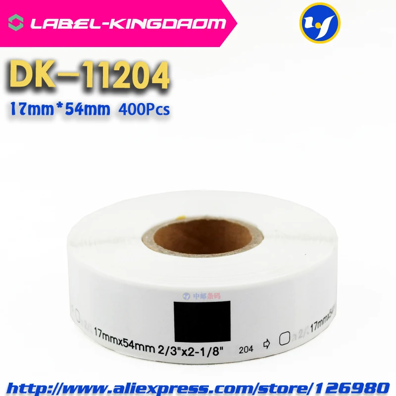 8 Рулонов Совместимый DK-11204 этикетка 17 мм * 54 совместимый для принтера Brother
