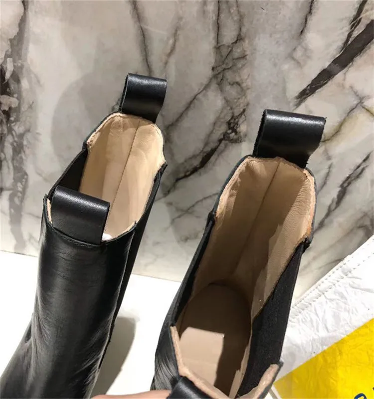 

Winter Platform Boots Women Leather Chelsea Bota Feminina Luxury Botas Mujer Invierno 2020 Ladies Shoes Thick Sole Ankle Boots