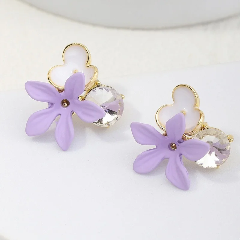 

Оптовая продажа, модные женские серьги, свадебные серьги-гвоздики, серьги конфетных цветов, серьги Стразы с кристаллами, женские серьги, юве...