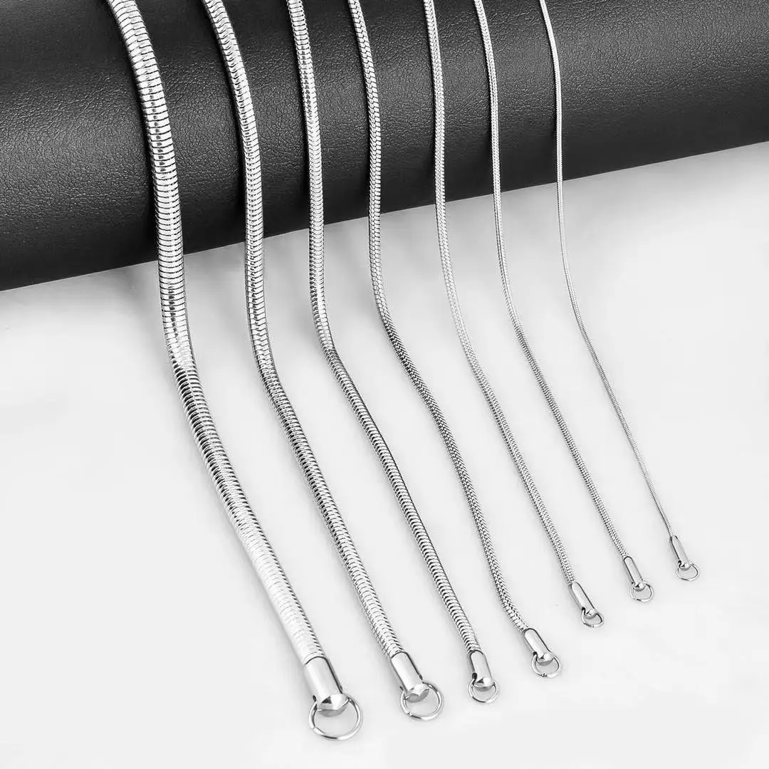 

Jewelry Findings 50-60cm Necklace Chains 925 Sterling Silver3 MM Snake Chain+Lobeter Clasp Jewellery Sets For Pendant