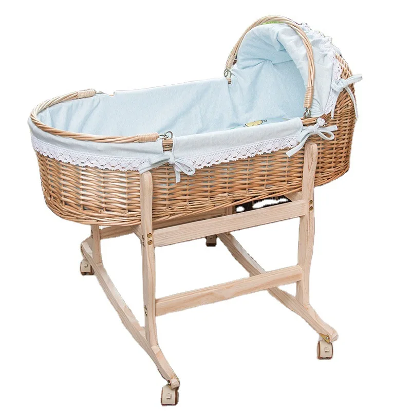 Portable Baby Cradle Sleep Basket Newborn Portable Car Baby Cradle Comforts Cradle Colored Cotton Baby Supplies Bassinet Baby