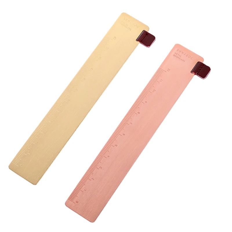 

Многофункциональная ручная прямая Линейка, Винтажная закладка-закладка из красной меди/латуни длиной 15 см для детей и студентов