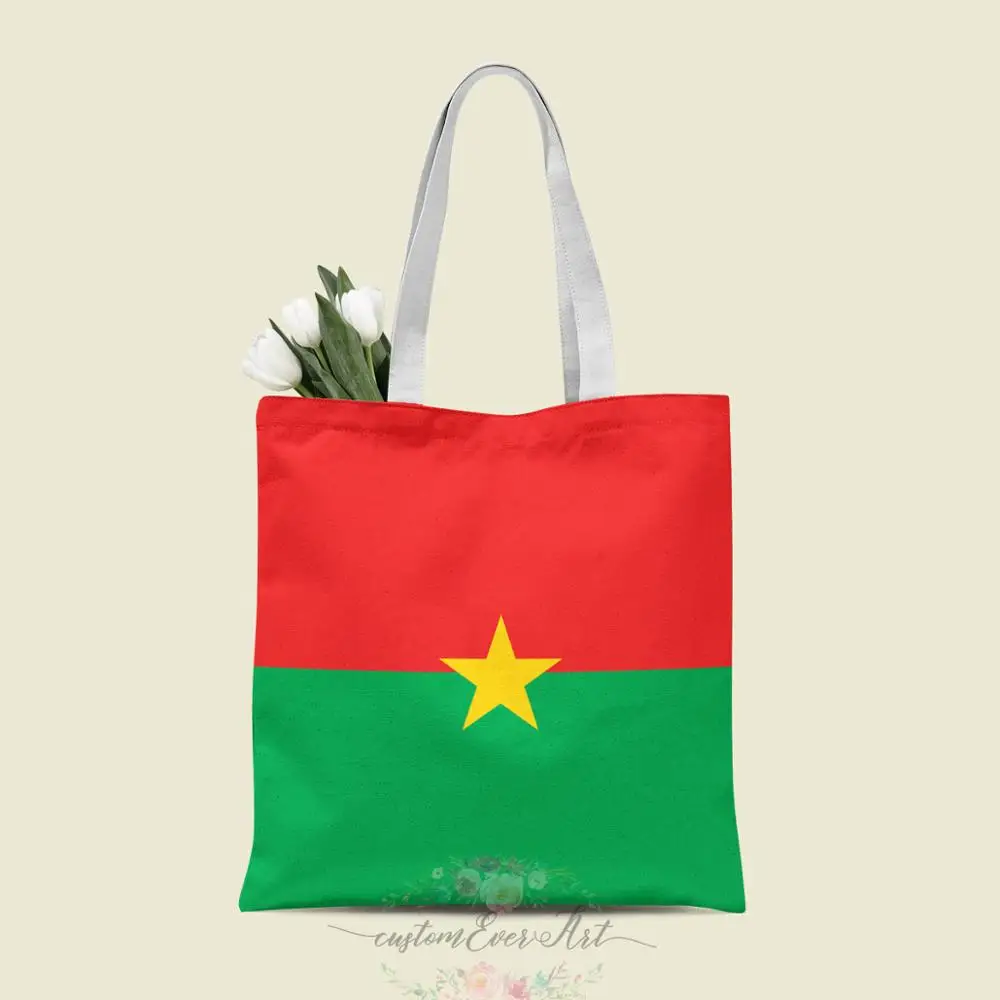 

Burkina Faso tote bag custom canvas tote bags for women for teacher Birthday Bags Gift Bag personalized gifts