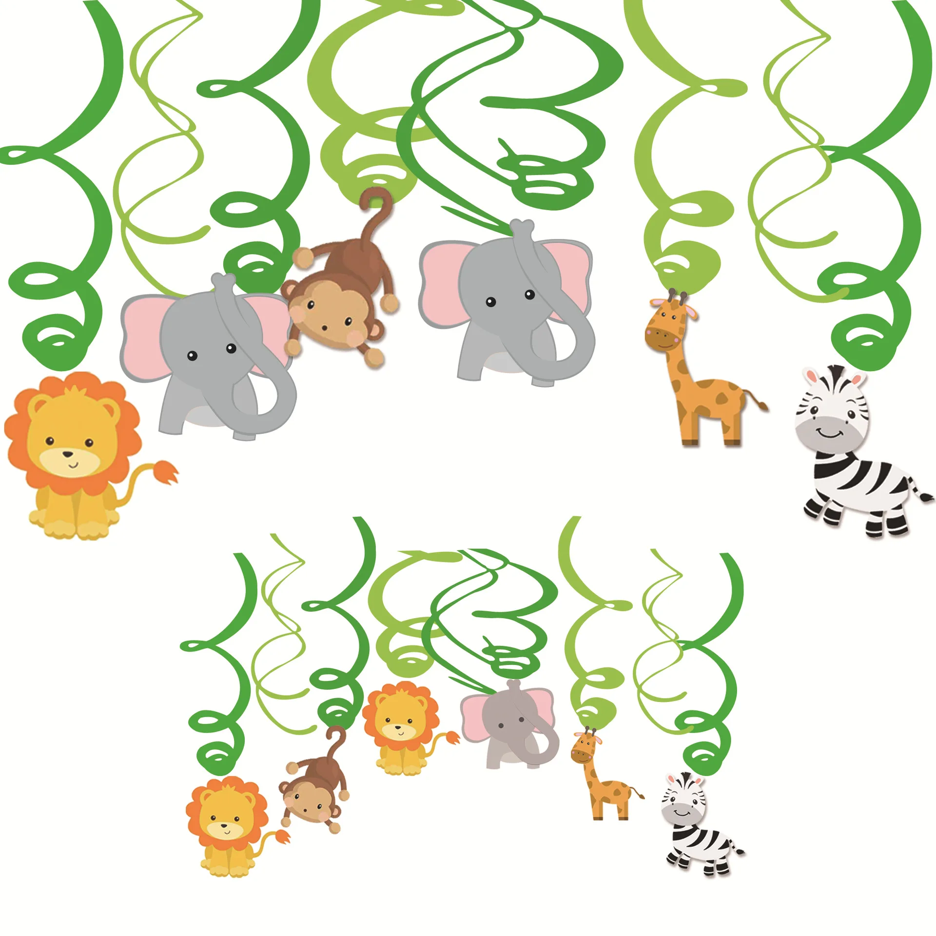 Баннер на день рождения с изображением животных джунглей баннеры Льва слона