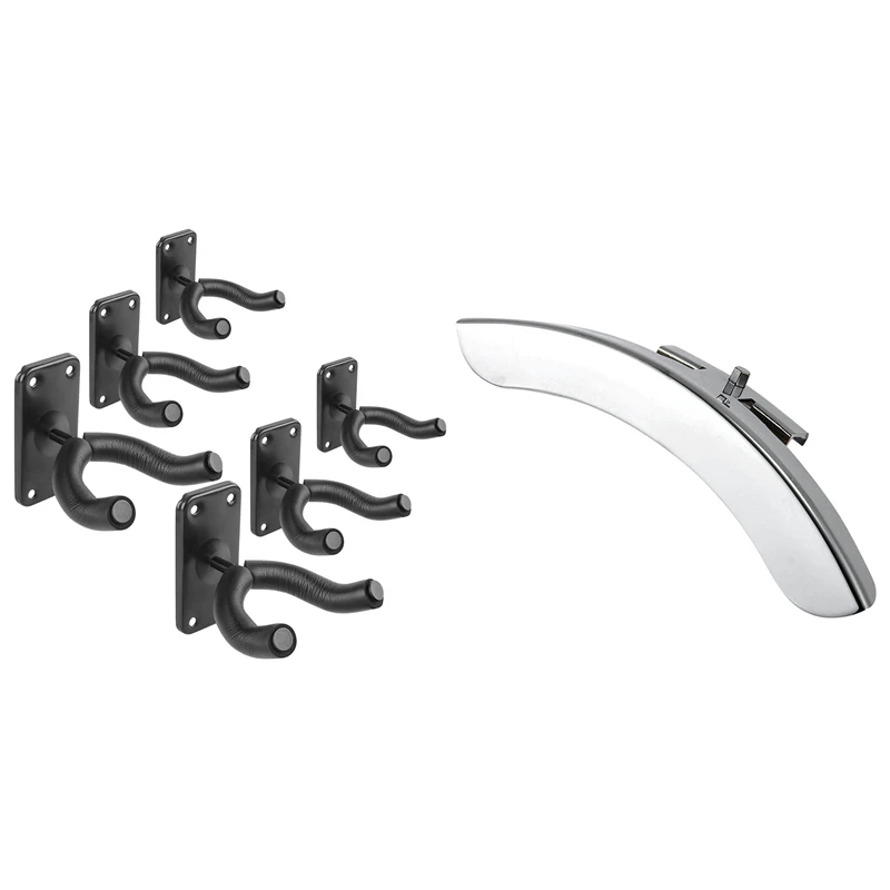 

Banjo Armrest Single Leg Banjo Protector Accessory Replacement With 6Pcs Guitar Holder Guitar Hanger Wall Hook Stand