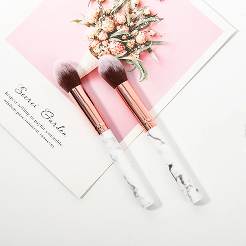 1 шт. хайлайтер кисть для румян теней Кисточки макияжа плотная мраморная с