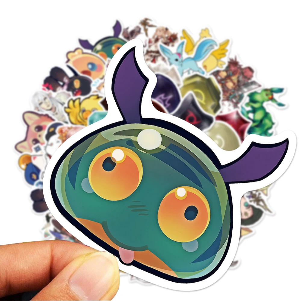 10/50 Buah Anime Jepang FINAL FANTASY FF1 Stiker Tahan Air DIY Laptop Mobil Helm Sepeda Gitar Skateboard Bagasi Stiker Keren